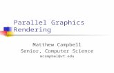 Parallel Graphics Rendering Matthew Campbell Senior, Computer Science mcampbel@vt.edu.