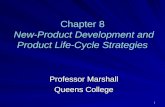 1 Chapter 8 New-Product Development and Product Life-Cycle Strategies Professor Marshall Queens College.