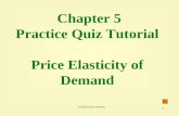 1 Chapter 5 Practice Quiz Tutorial Price Elasticity of Demand ©2004 South-Western.