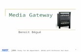 1 Media Gateway Benoit Bégué 2006 Study for EE department. EE526 with Professor Dan Keun Sung.