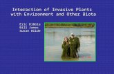 Interaction of Invasive Plants with Environment and Other Biota Eric Dibble Bill James Susan Wilde.