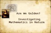 Are We Golden? Investigating Mathematics in Nature.
