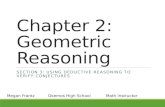 Chapter 2: Geometric Reasoning SECTION 3: USING DEDUCTIVE REASONING TO VERIFY CONJECTURES Megan FrantzOkemos High SchoolMath Instructor.