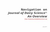 Navigation on Journal of Dairy Science ® An Overview  June 2011.