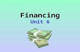 Financing Unit 6. Unit 6 Vocabulary 30-Day Accounts Asset Balance Sheet Budget Accounts Cash Flow Statement Collateral Credit Credit Union Debt Capital.