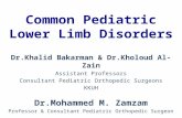 Common Pediatric Lower Limb Disorders Dr.Khalid Bakarman & Dr.Kholoud Al-Zain Assistant Professors Consultant Pediatric Orthopedic Surgeons KKUH Dr.Mohammed.