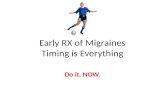Early RX of Migraines Timing is Everything Do it, NOW.