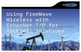 Using FreeWave Wireless with EtherNet I/P for Rockwell Solutions Curt Goldman- Business Development Manager Randy Maes- Rockwell Specialist October 4,