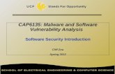 CAP6135: Malware and Software Vulnerability Analysis Software Security Introduction Cliff Zou Spring 2012.