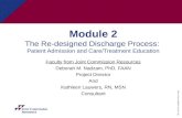© Joint Commission Resources Module 2 The Re-designed Discharge Process: Patient Admission and Care/Treatment Education Faculty from Joint Commission Resources.