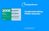 Understanding PSSS Results. 2Understanding PSSS Results, 01/08 4 Major Parts of Your PSSS Results 1.Your Scores 2.Review Your Answers 3.Improve Your Skills.