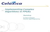 1 Nov02 Implementing Complex Algorithms in FPGAs Workshop Dr Steve Chappell Director Apps Engineering.