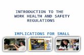 INTRODUCTION TO THE WORK HEALTH AND SAFETY REGULATIONS IMPLICATIONS FOR SMALL BUSINESS.