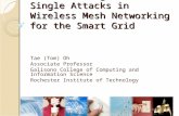 Resilience Against Single Attacks in Wireless Mesh Networking for the Smart Grid Tae (Tom) Oh Associate Professor Galisono College of Computing and Information.