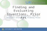 Finding and Evaluating Inventions, Prior Art How to Find Inventions, How to Evaluate Inventions, Finding Prior Art.
