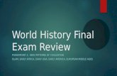 World History Final Exam Review POWERPOINT 2: NEW PATTERNS OF CIVILIZATION ISLAM, EARLY AFRICA, EARLY ASIA, EARLY AMERICA, EUROPEAN MIDDLE AGES.
