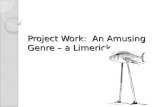 Project Work: An Amusing Genre – a Limerick.. The Project goal: The Project goal: to define the characteristic features of English folklore as an example.
