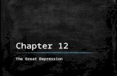 Chapter 12 The Great Depression. Chapter Introduction This chapter will cover the causes of the Great Depression, its impact on Americans, and Herbert.