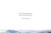 CIS 310 Management Information Systems The Internet.