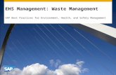 EHS Management: Waste Management SAP Best Practices for Environment, Health, and Safety Management.