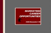 MARKETING CAREER OPPORTUNITIES X420 Discussion # 49.