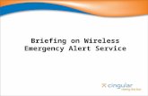 Briefing on Wireless Emergency Alert Service. 2 Agenda Introduction Evaluation of Technologies SMS Cell Broadcast Multimedia Broadcast Multicast Service.
