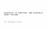 DIASTOLIC LV FUNCTION AND DIASTOLIC HEART FAILURE Dr.Deepak Raju.