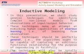 Start Presentation January 18, 2014 Inductive Modeling In this presentation, we shall study general techniques for identifying complex non-linear models.