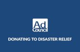 DONATING TO DISASTER RELIEF. 2 BACKGROUND AND OBJECTIVES.
