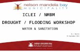 11 ICLEI / NMBM DROUGHT / FLOODING WORKSHOP WATER & SANITATION B.J. Martin 25 September 2013.