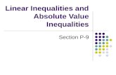 Linear Inequalities and Absolute Value Inequalities Section P-9.