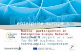 European Commission Enterprise and Industry Russia’ participation in Enterprise Europe Network: Gate2RuBIN project as a tool for EU-RF business and technological.