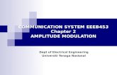 COMMUNICATION SYSTEM EEEB453 Chapter 2 AMPLITUDE MODULATION Dept of Electrical Engineering Universiti Tenaga Nasional.