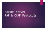 RADIUS Server PAP & CHAP Protocols. Computer Security  In computer security, AAA protocol commonly stands for authentication, authorization and accounting.