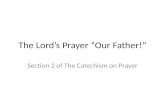 The Lord’s Prayer “Our Father!” Section 2 of The Catechism on Prayer.