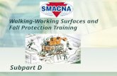 Walking-Working Surfaces and Fall Protection Training Subpart D.