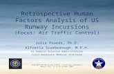 24 October 2002 ICAO NAM/CAR/SAM RUNWAY SAFETY/INCURSION CONFERENCE 1 Retrospective Human Factors Analysis of US Runway Incursions (Focus: Air Traffic.