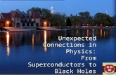 Unexpected Connections in Physics: From Superconductors to Black Holes Talk online: sachdev.physics.harvard.edu Talk online: sachdev.physics.harvard.edu.