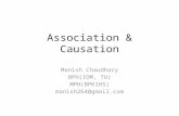 Association & Causation Manish Chaudhary BPH(IOM, TU) MPH(BPKIHS) manish264@gmail.com.