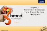 Chapter 7: Consumer Behaviour and Brand Buying Decisions.