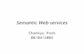 Semantic Web services Chankyu Park 08/04/2005. Agenda Next Generation Web Tutorial of Ontology for SWS Concept of SWS OWL-S ontology OWL-S Development.
