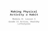 Making Physical Activity a Habit Module B: Lesson 5 Grade 11 Active, Healthy Lifestyles.