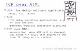 6: Wireless and Mobile Networks 6-1 TCP over ATM: r UBR: for delay-tolerant applications m e.g., ftp, telnet r ABR: m for delay sensitive applications,