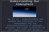 Understanding Our Atmosphere SOL ES 12: Understanding the origin and evolution of the atmosphere and the interrelationship of geologic, biologic and human.