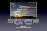 Cracking and Analyzing Apple iCloud backups, Find My iPhone, Document Storage REcon 2013 Oleg Afonin, ElcomSoft Co. Ltd.