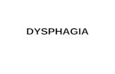 DYSPHAGIA. Definition Dysphagia is defined as having difficulty in swallowing which may affect any part of the swallowing pathway from the mouth to the.