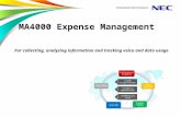 MA4000 Expense Management For collecting, analyzing information and tracking voice and data usage.