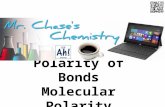 Polarity of Bonds Molecular Polarity. Equal Pull on Electrons If there is no difference in the electronegativity of the atoms forming a covalent bond,