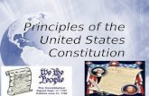 Principles of the United States Constitution. Objective  Analyze how the U. S. Constitution reflects the principles of limited government, republicanism,