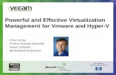 Powerful and Effective Virtualization Management for Vmware and Hyper-V Chris Henley Product Strategy Specialist Veeam Software @nerdylikethat @veeam.